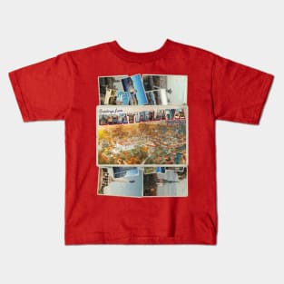 Greetings from Bratislava in Slovakia Vintage style retro souvenir Kids T-Shirt